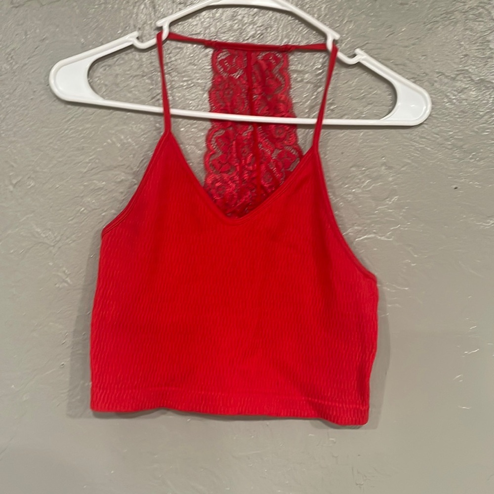 red crop top